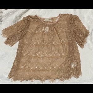 Urban Outfitters NWT rose lace shirt